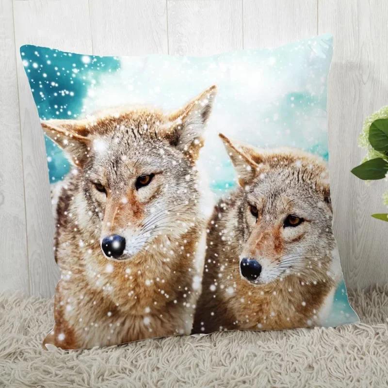 Pillowcase Wolf Pattern Wedding Animal