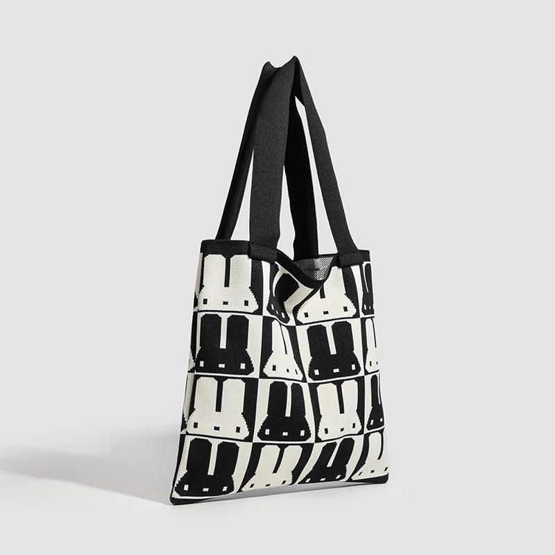 Rabbit Tote Bag for Women In Autumn and Winter Simple and Fashionable Handbag Versatile Commuter One-shoulder Underarm Bag