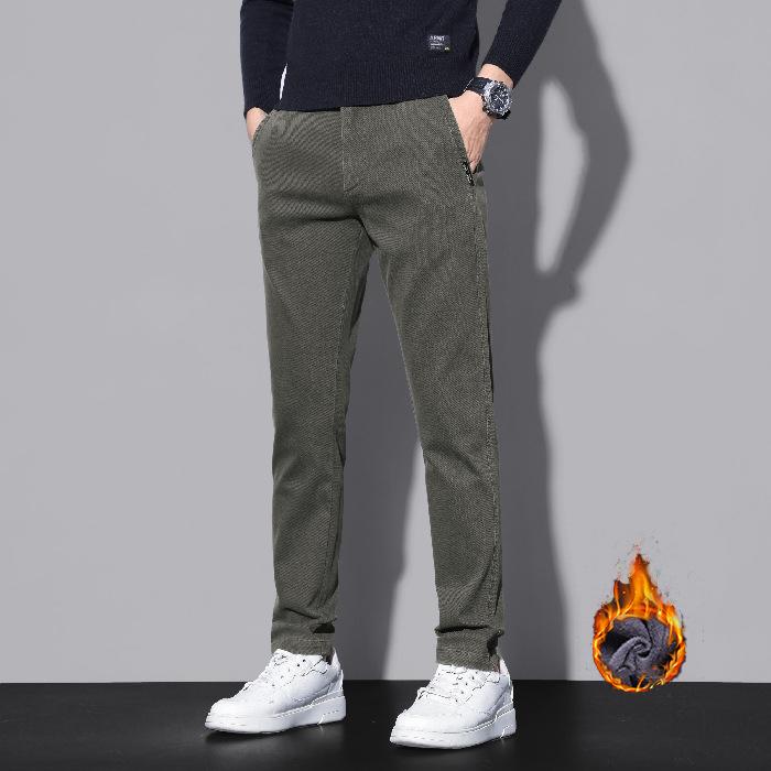 

2024 Мужские осенне-зимние новые повседневные легкие деловые брюки облегающие эластичные повседневные брюки универсальные брюки 38