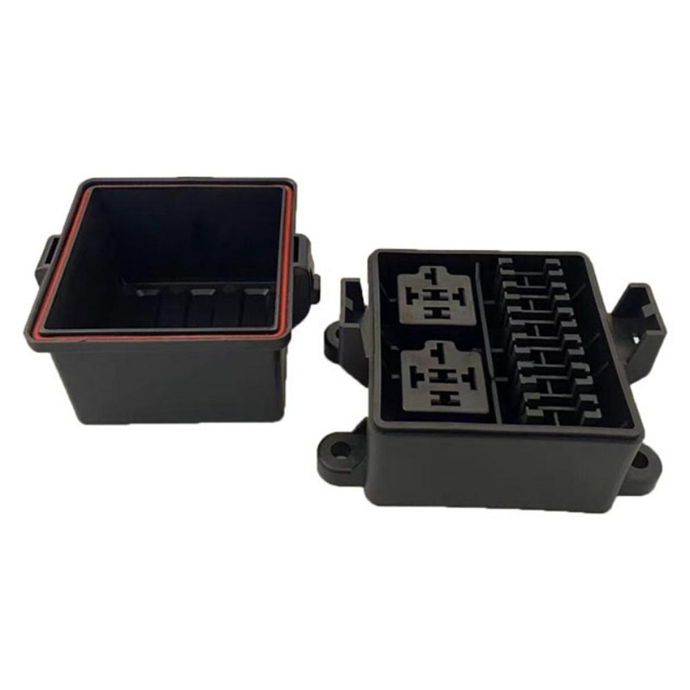 12V 6-Way Fuse Relay Box with 4-Pin 40A Relays for Car/Truck