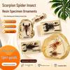 Realistic Resin Insect Ornaments: Scorpion & Spider Amber Specimens