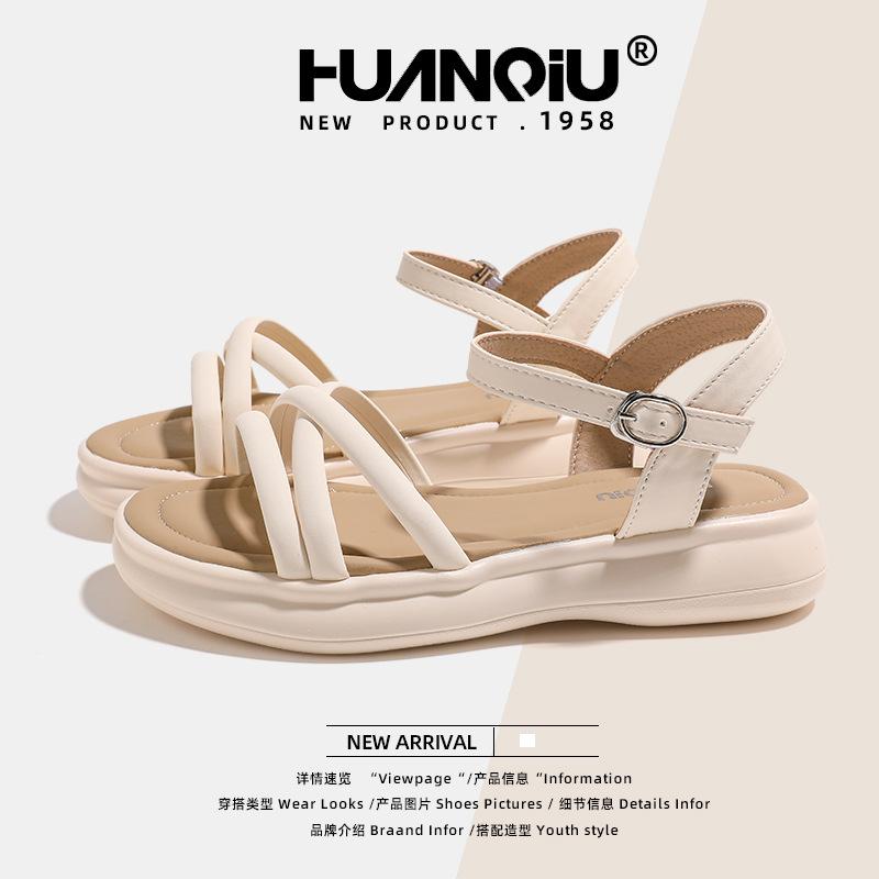Global sandals XHQ-GH109 summer flat-soled women's shoes fairy style comfortable outer wear word with casual sandals