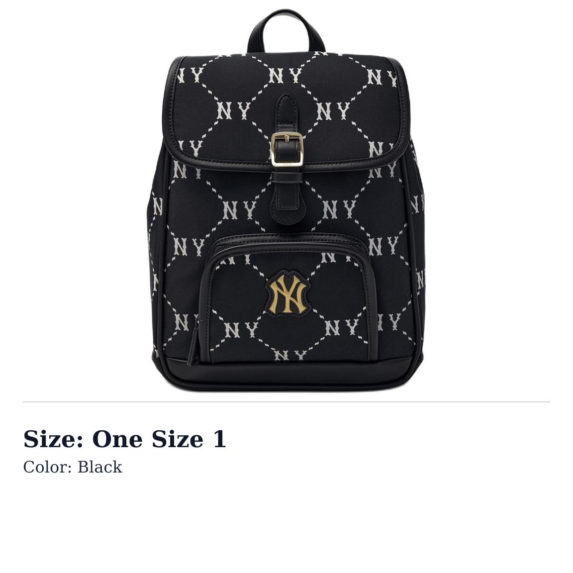 MLB Polyester Backpack Regular Womens Black 7ABKMD45N-50BKS One Size 1