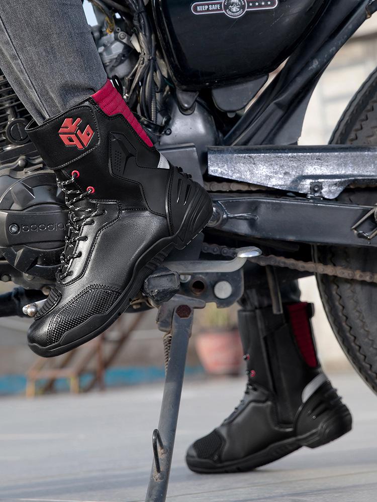 Botas de Motociclismo Unissex - À Prova de Vento, Para Todas as Estações, Sapatos Curtos para Corrida e Touring
