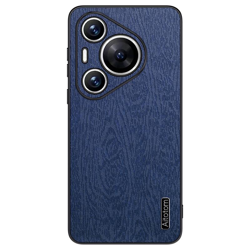 For Huawei Pura 70 Pro/Pura 70 Pro+ Anti-Scratch Case Wood Texture PU Leather+PC+TPU Phone Cover