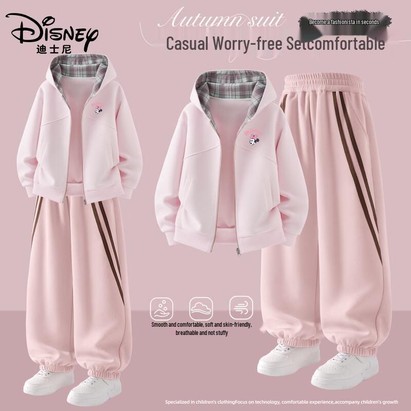 Disney Girls' Autumn Casual Sportswear Set