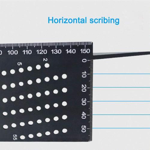 Smgda 3D Angle Ruler, Carpenter's Marking Tool, Marking Gauge, Woodworking Template, Aluminum Carpenter Tool, 45/90 Multifunctional Angle Ruler for W