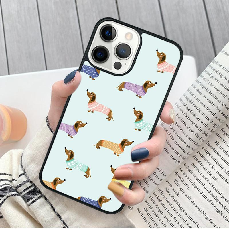 Sausage Dog Dachshund Art Phone Case for iPhone 17 Air 16 15 14 12 13 PLUS 11 PRO MAX Cover Fundas Shell coque