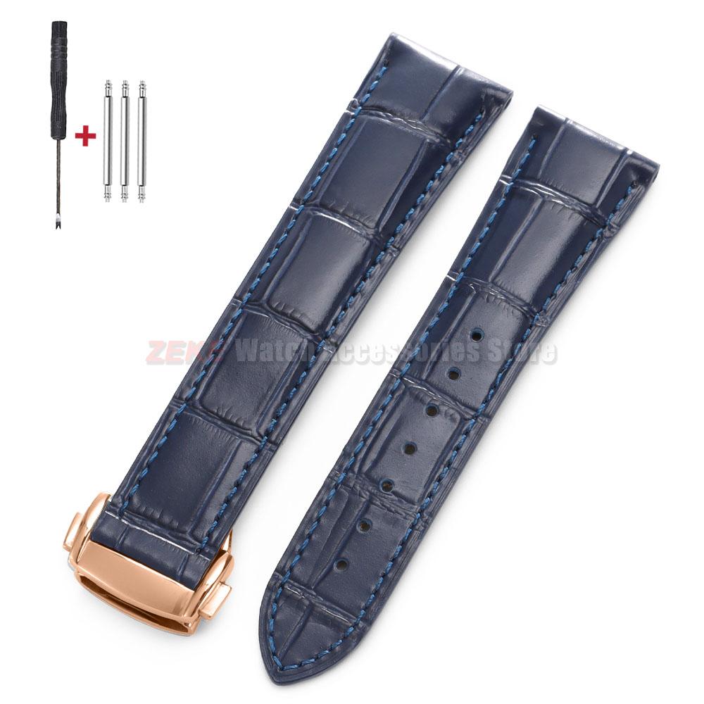 For Omega Seamster Watch Premium Leather Watch Strap 19mm 20mm 21mm 22mm Solid Steel Deployant Clasp Bamboo Cowhide Watch Bands