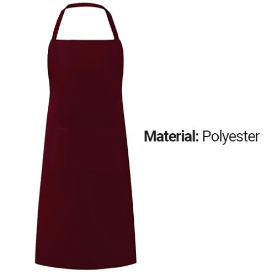 Unisex Enkel Pure Color Kjøkken Restaurant Bib Kokkeforkle med lomme
