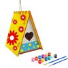 Wooden Home Decoration DIY Hand Painted Crafts Graffiti Bird House Set 30ML