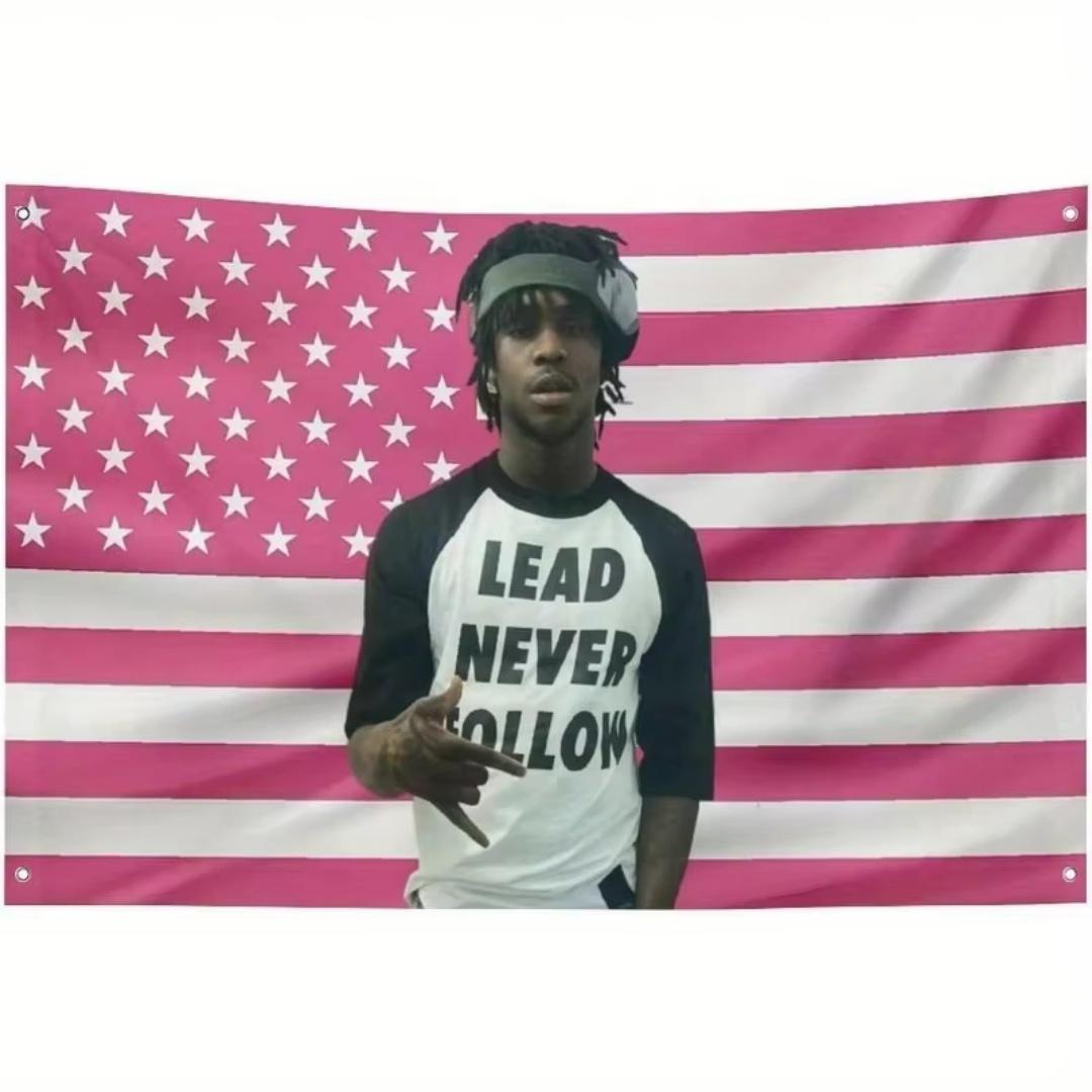 

1PC Chief Keef Pink Star Flag Poster Humorous American Style Perfect for Dorm Room Decoration Flat Print Room tapestry 74x94cm(29x37in)