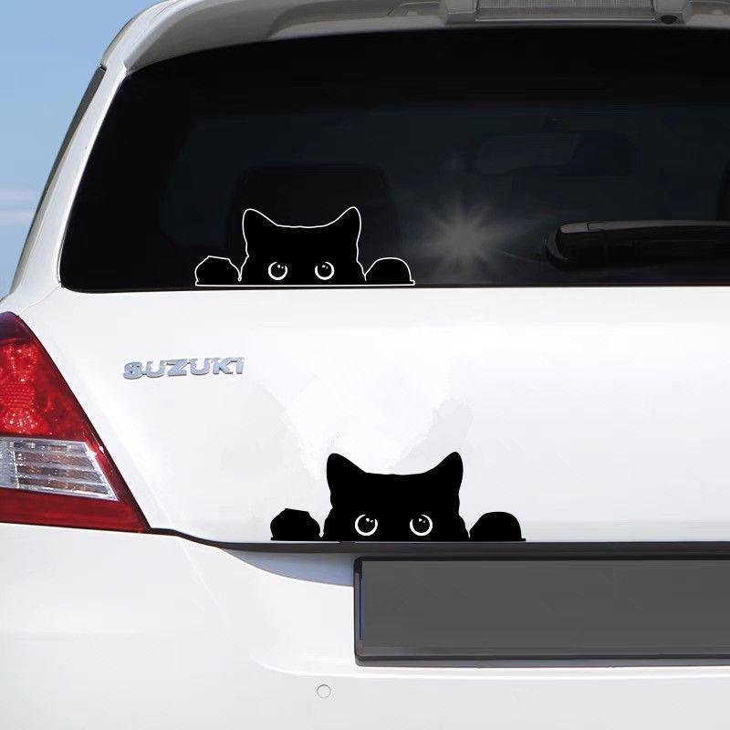 Creative Cross-border Cartoon Cat Sticker for Cars, Computers, Glass & Motorcycles