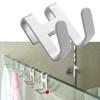 Space Aluminum Metal Shower Glass Door Hook Free Hole Towel Rack Hanger