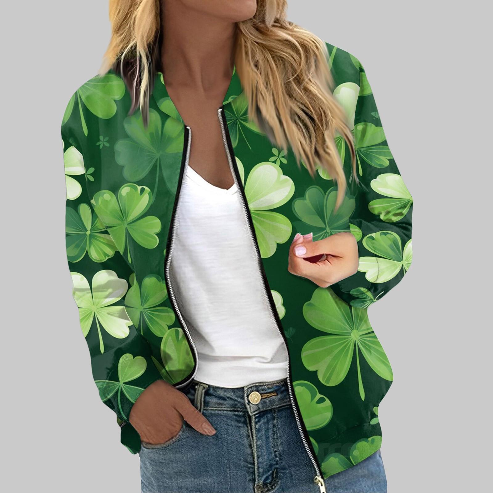 

Женские куртки с длинным рукавом, легкая короткая куртка на молнии с рождественским принтом, повседневная стеганая куртка с карманами L