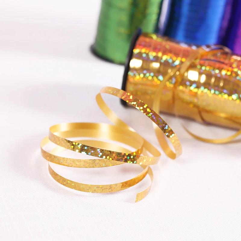 Curling Ribbon Roll Crimps Gold Balloon Ribbons Festival Happy Decoration Crafts Gift Wrapping Birthday Party Decorations Kids