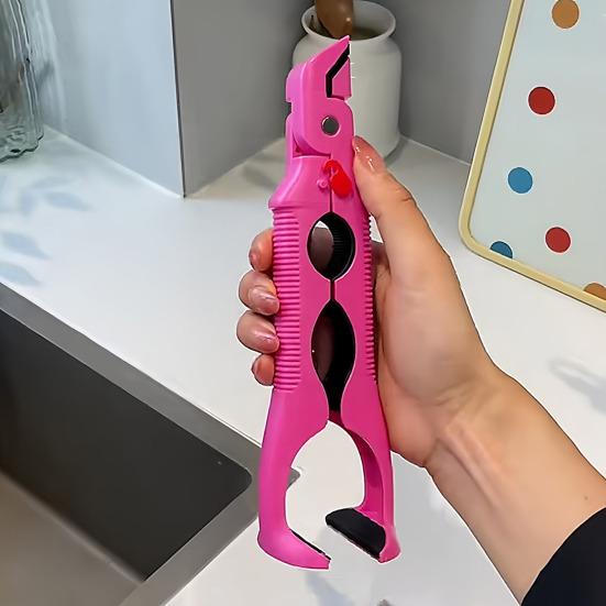 Anti-scald Bowl Clamp 3-in-1 Heat-Resistant Kitchen Tongs with Built-in Jar Opener Multi-angle Hot Plate Gripper Tongs