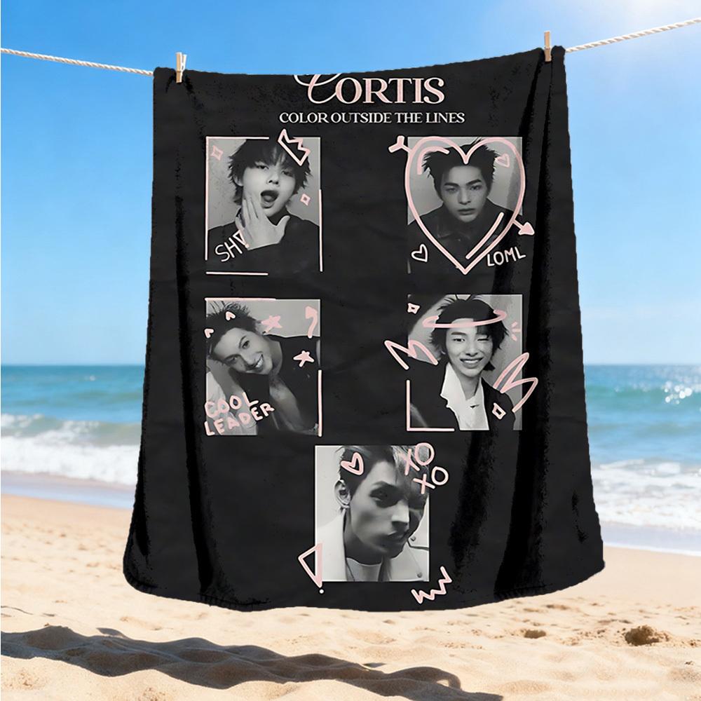1pc K Pop, Cortis Outdoor Flannel Blanket, Soft,