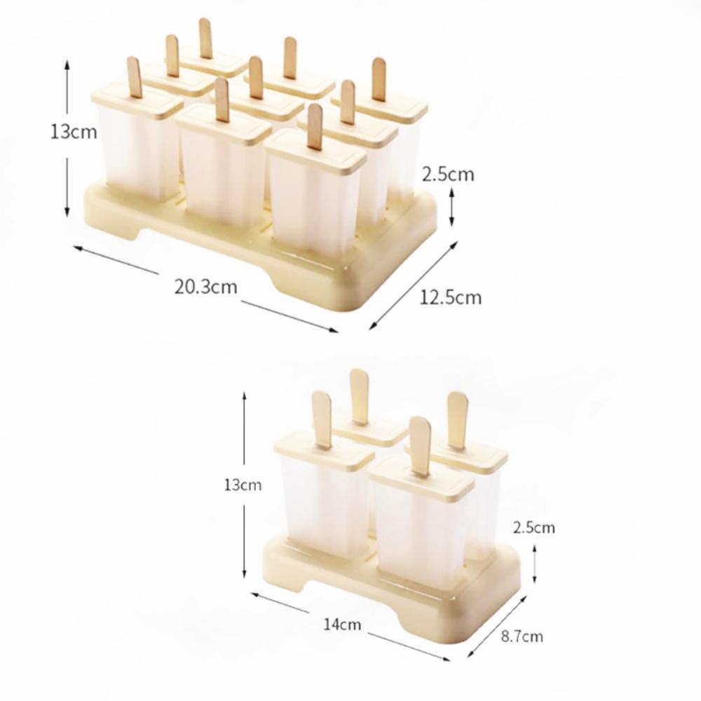 9/4hole Ice Cream Maker Plastic Homemade Ice Box DIY Ice-lolly Mold Kitchen Popsicle Making Gadgets Custom Ice Cube Machine