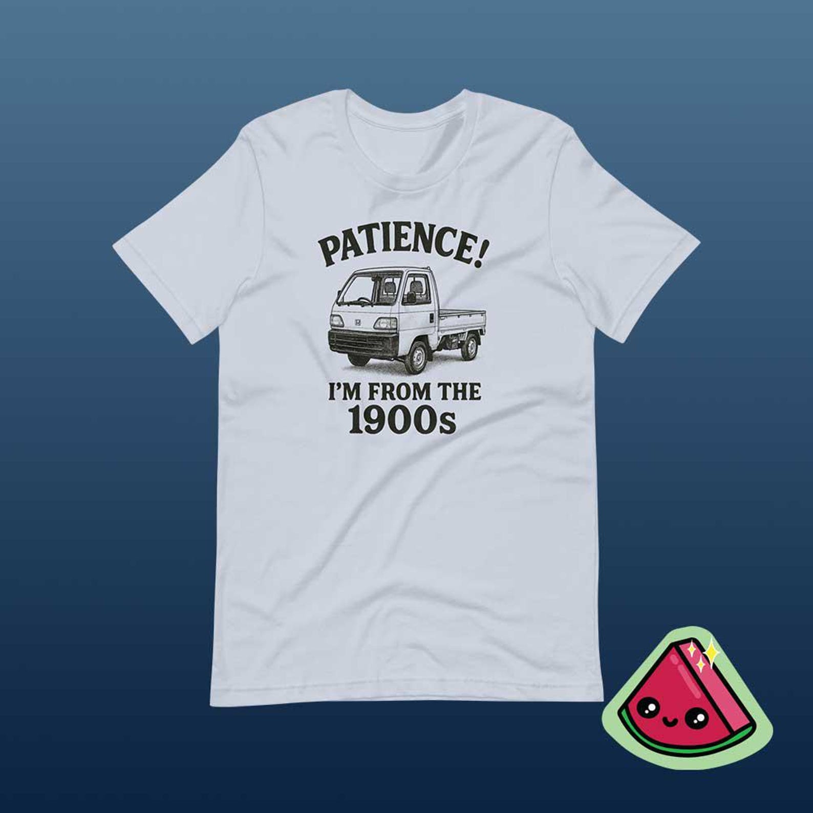 Funny Kei Truck T-Shirt Patience I m From the 1900s Tee, JDM Mini Truck Japanese Car Lover Gift Unisex Retro Vintage Style XL