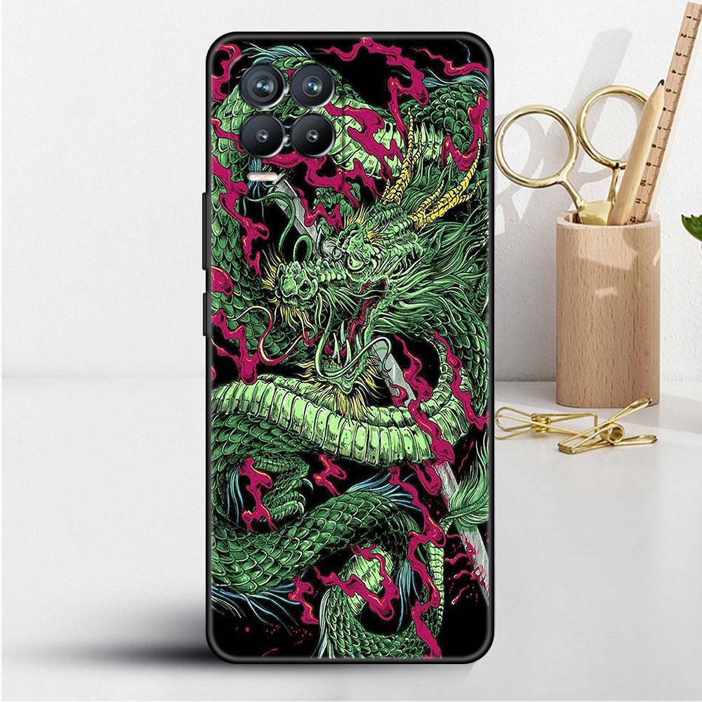 Case For Realme 8 C21y GT Neo 2 3 8i C21 7 C11 6 C12 C35 C3 GT 9 Pro C12 Silicone TPU Phone Cover Animal Dragon
