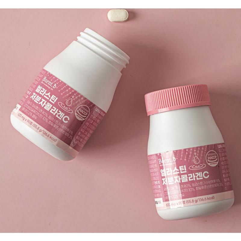 Bontbee Élastine Collagène C à Faible Poids Moléculaire 55.8g, 90 comprimés, 1 unité
