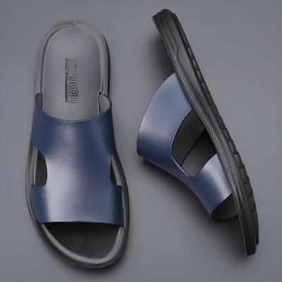 Nuove Scarpe da Uomo alla Moda Basse Sandali Casual Estivi Sandali da Esterno Pantofole da Lavoro Sandali a Infradito in Morbida Pelle