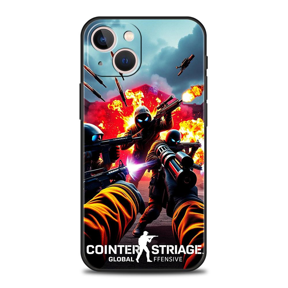 Counter Strike CS GO Hot Game Phone Case for iPhone 16 15 14 13 12 Pro Max 11 Pro Max 7 8 Plus XS XR Shockproof Silicone Shell