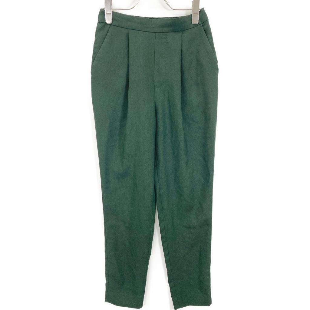 ENFOLD 300DS631-2540 Green Linen-Like Rubber Shoppers Pants Bottoms 36 khakiUsed