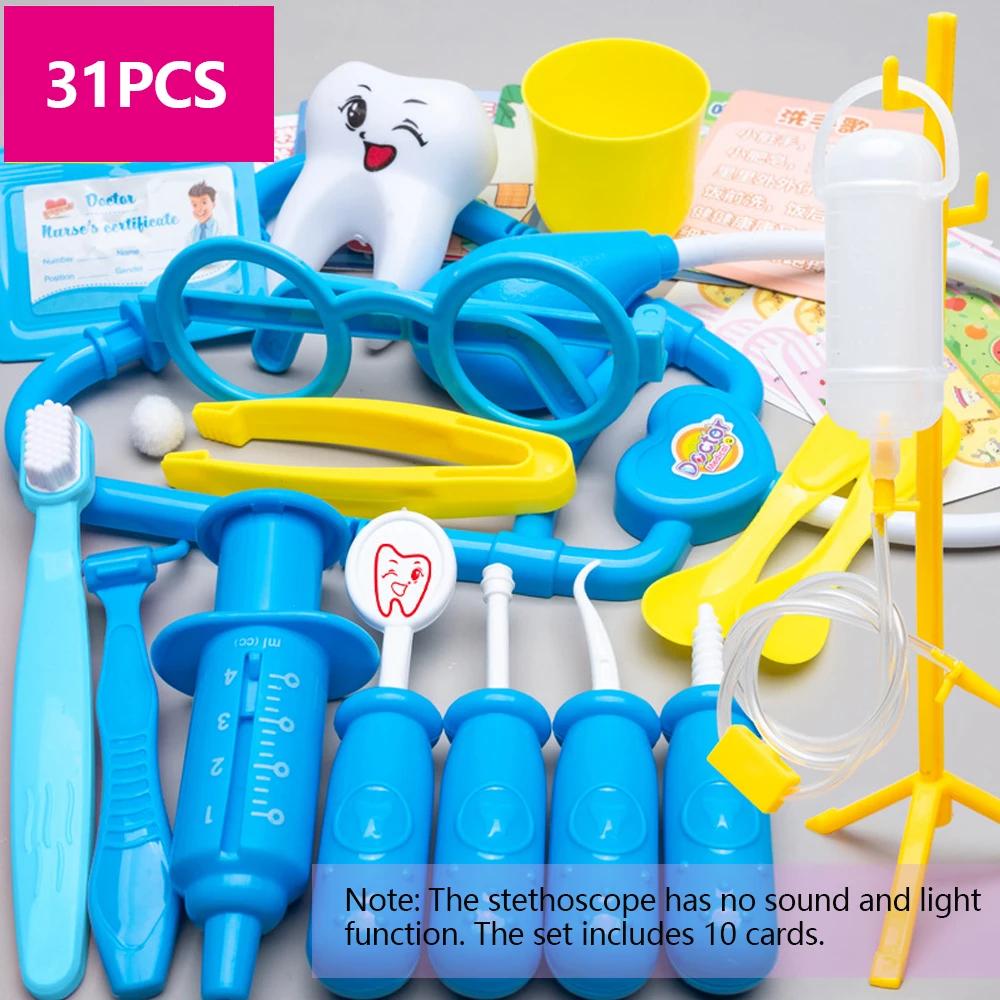 

Doctor Toys for Kids 53/31PCS Doctor Pretend Play Set Children Medical Dentist Tools Stethoscope Educational Toy Boy Girl Gift