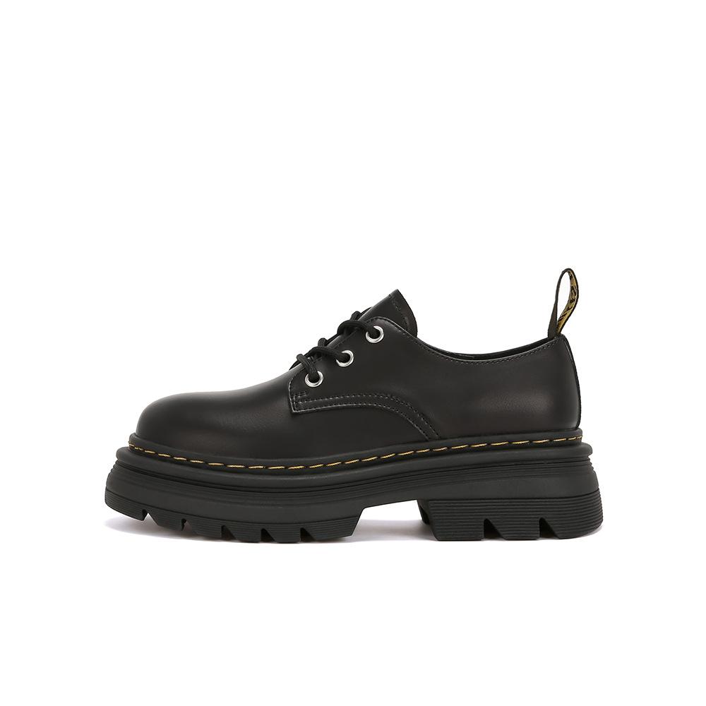 

[Шей Су Иинь] Маленький Мартин~ Шнуровка, толстая подошва, увеличивающая рост, повседневные Dr. Дерби маленькие кожаные туфли женские лоферы 35