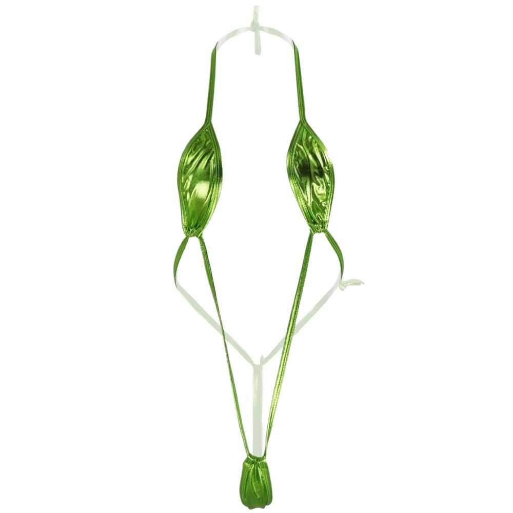 Sexy Swimsuit Cosplay Extreme Extremely Small Perverted String String Micro Swimsuit Free [Black Omen] (2112-Yellow Green, Size) bs203-f-2112-ye-gr