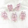 Home Party Supplies Pendant Handmade Materials Dazzle UV Plated Jewelry Accessories Rabbit Loose Beads 5pcs Bracelet Necklace DIY Transparent Fashion