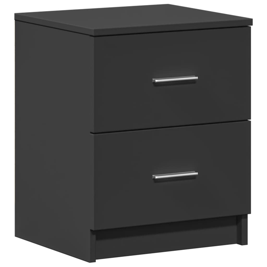 Nightstand with 2 Drawers Black 40 x 36 x 50 cm