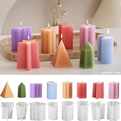 Candela profumata a forma di Stella marina, Luna, Piramide, Nuvola, Fiore, Stampo in silicone per Fai da te, Gesso, Resina, Sapone, Cera, Stampini per Decorazioni per la casa