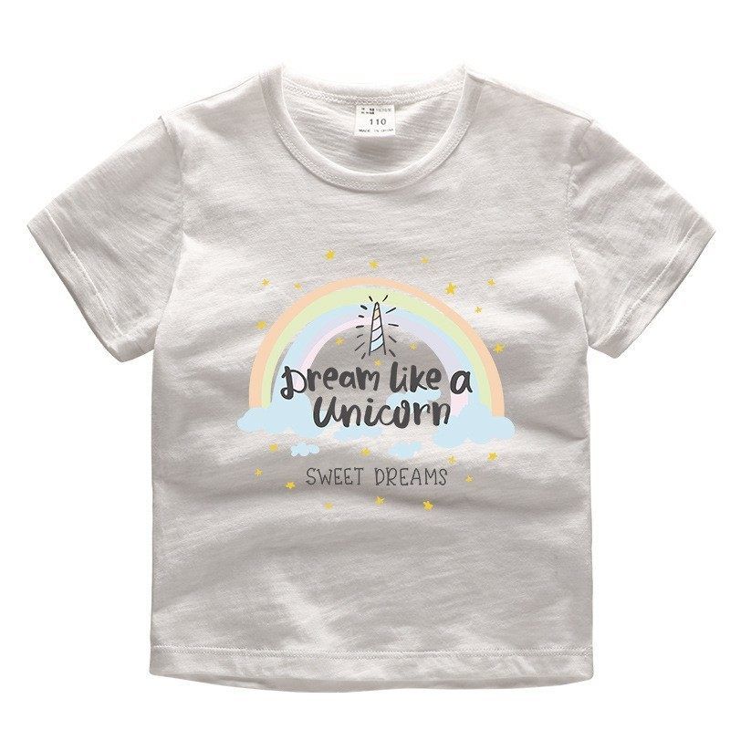 Slub Cotton Crew Neck Light Breathable Solid Color Ins Short Sleeve