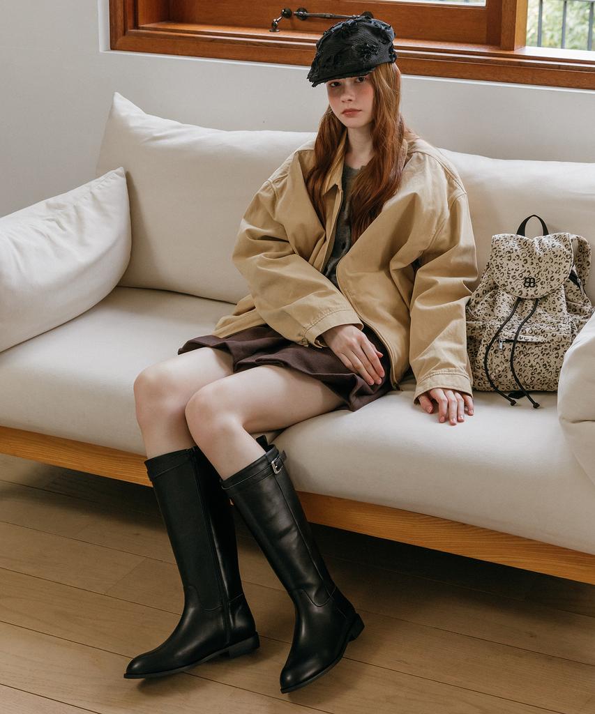 Mac Moc Nelly Studded Leg And Toe Long Boots_3Color 2.5Cm