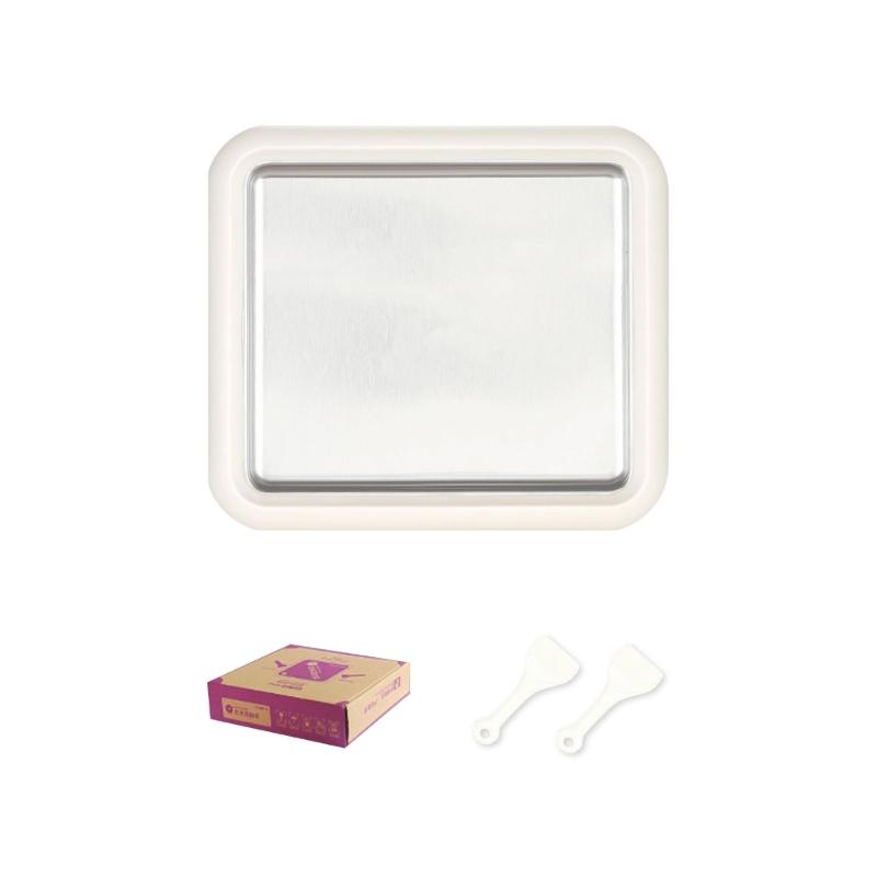 316 Stainless Steel Ice Cream Maker Tray Portable Cold Yogurt Maker for Desserts Baby Food at Household or Outdoor 1