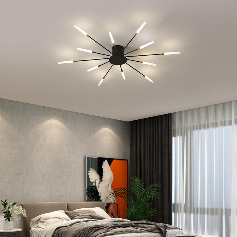 Oturma Odası Lambası LED Tavan Lambası Modern İç Mekan Aydınlatması Akrilik Nordic Yaratıcı Yelpaze Şekilli Yatak Odası Armatürü Ev Dekorasyonu Çocuk Odası