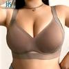 Plus Size Seamless Wireless Push Up Bra For Large Bust Women