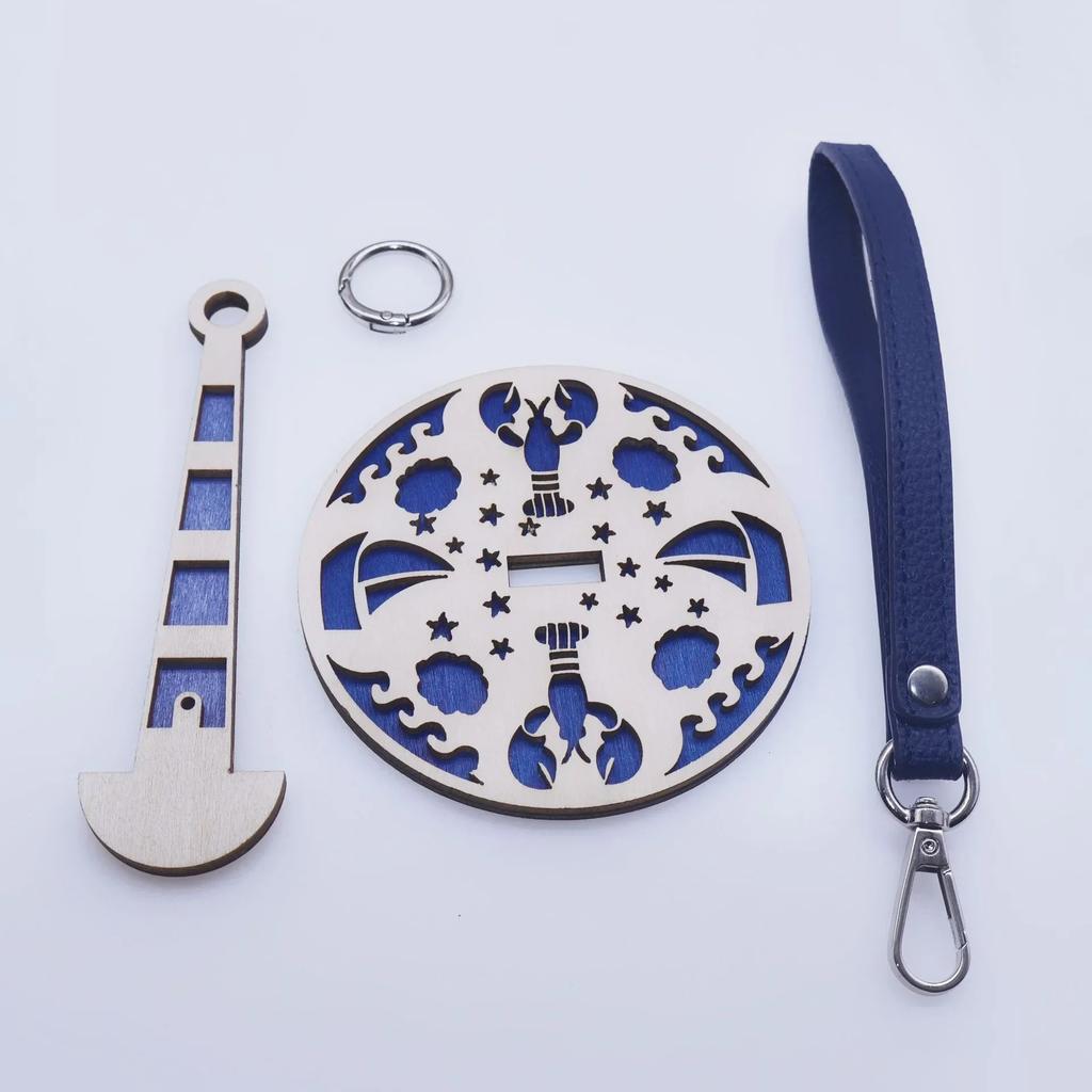 Portable Wrist Crocheting Knitting Yarn Holders Wooden Carrier with Leather Wristband Yarn Minder Gift for Weaving Craftsman