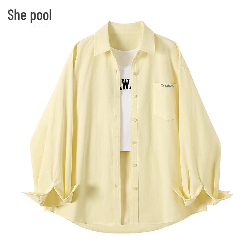Women s Embroidered Relaxed Fit Long Sleeve Shirt L