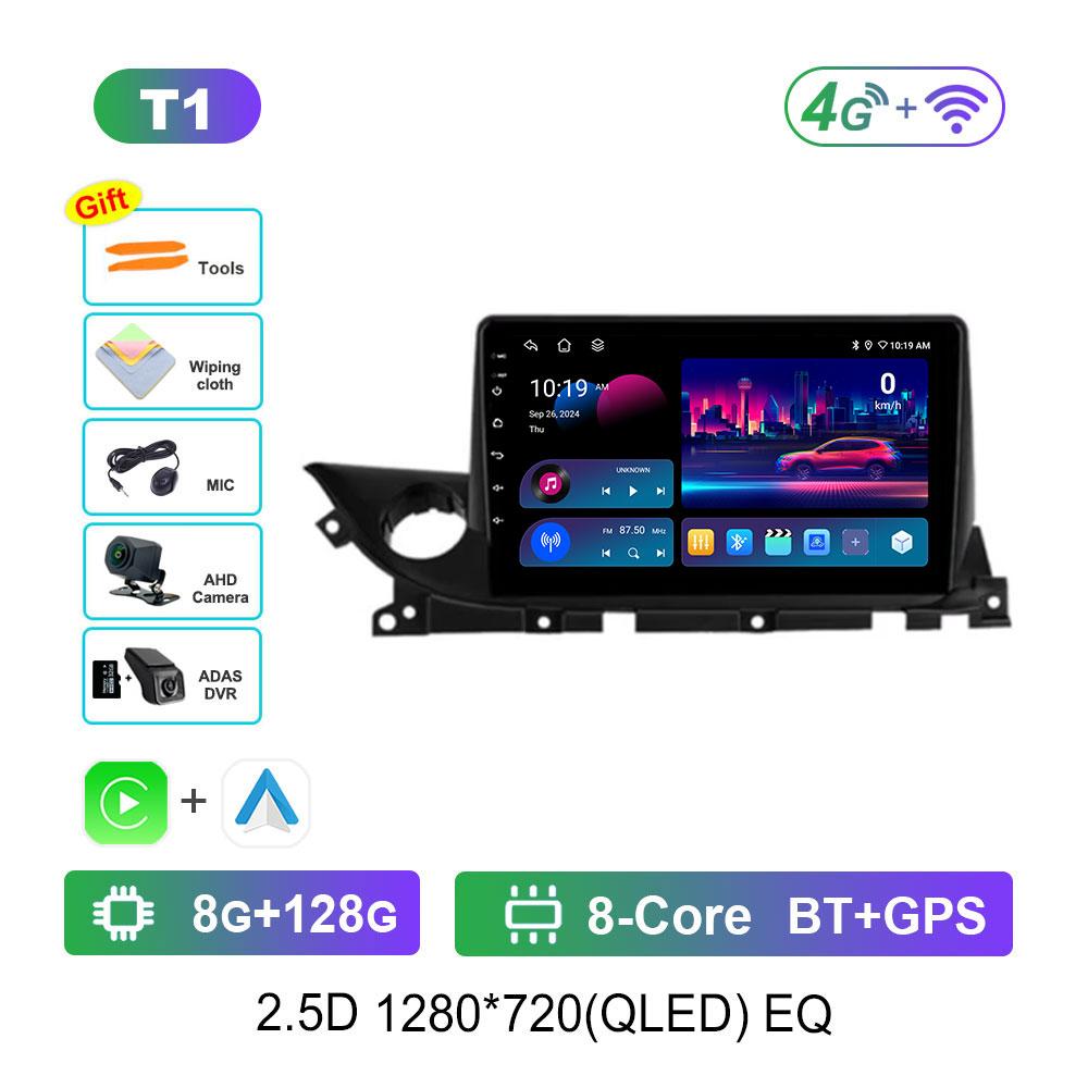 Video Multimedia Player Car Android 14 WiFi QLED Screen for Mazda 6 Mazda6 III 3 GJ GL ATENZA 2018 - 2021 GPS Navigation BT