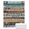 Birthday Gift From Daughter and Son To Mom Portable Soft Flannel Blanket for Sofa Bedroom Living Room