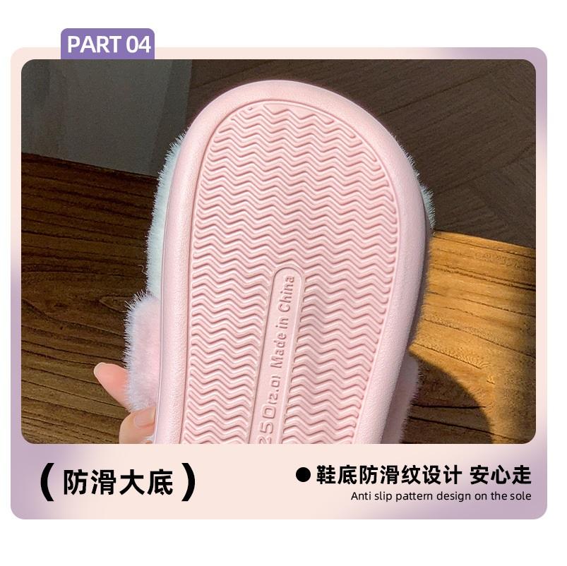 Nouvelles pantoufles de lapin mignonnes pour femmes, chaussures d'intérieur, pantoufles d'oreilles de lapin roses, sabots amusants, chaussures de maison à nœud papillon moelleux, pantoufles pour filles étudiantes