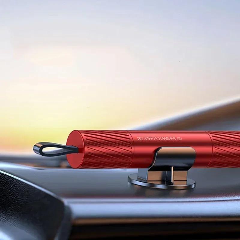 2-in-1 Auto-Sicherheitshammer Notfall-Fensterglasbrecher Sitzgurt-Schneider Hohe Härte Wolframstahl Rettungswerkzeug Autozubehör