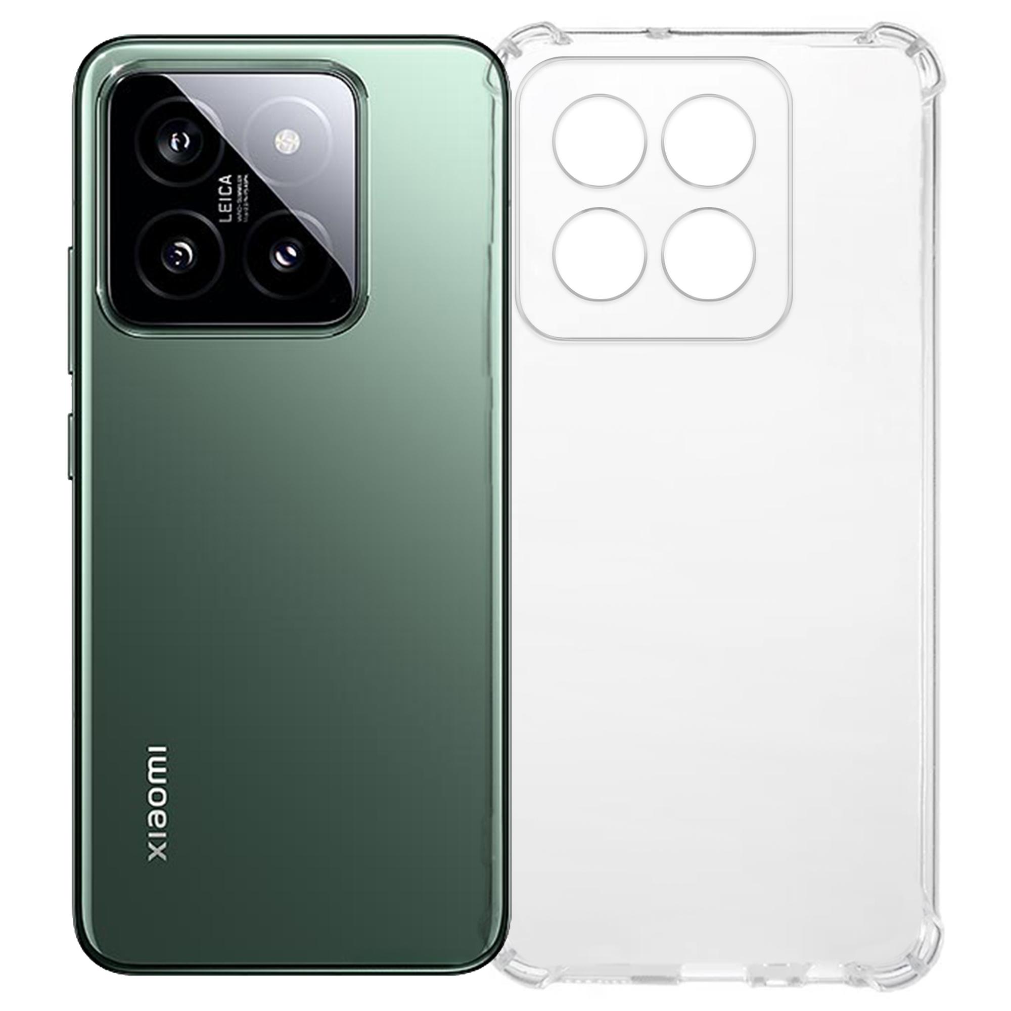 KALEBOL For Xiaomi 14T Pro Case 1.5mm TPU Transparent Anti-Drop Phone Cover A