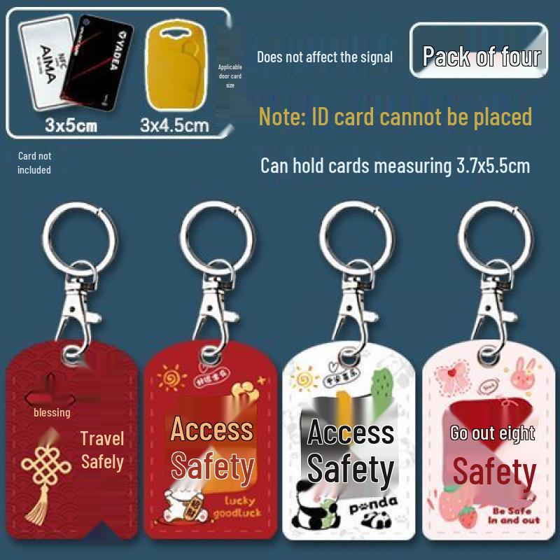 Mini Community Card Case Keychain - ICID Access Protective Sleeve & Bus/Elevator Holder