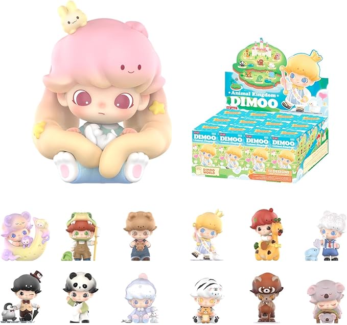 POP MART DIMOO Animal Kingdom Series Figures, 1 PCs DIMOO Blind Box Figures,Holiday Birthday Gifts for Girls and Boys,