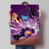 Rocket League Autos in Aktion Gedrucktes Poster Benutzerdefinierte Wandkunst Retro Vintage Metallblechschilder für Garage Schlafzimmer Dekorationen